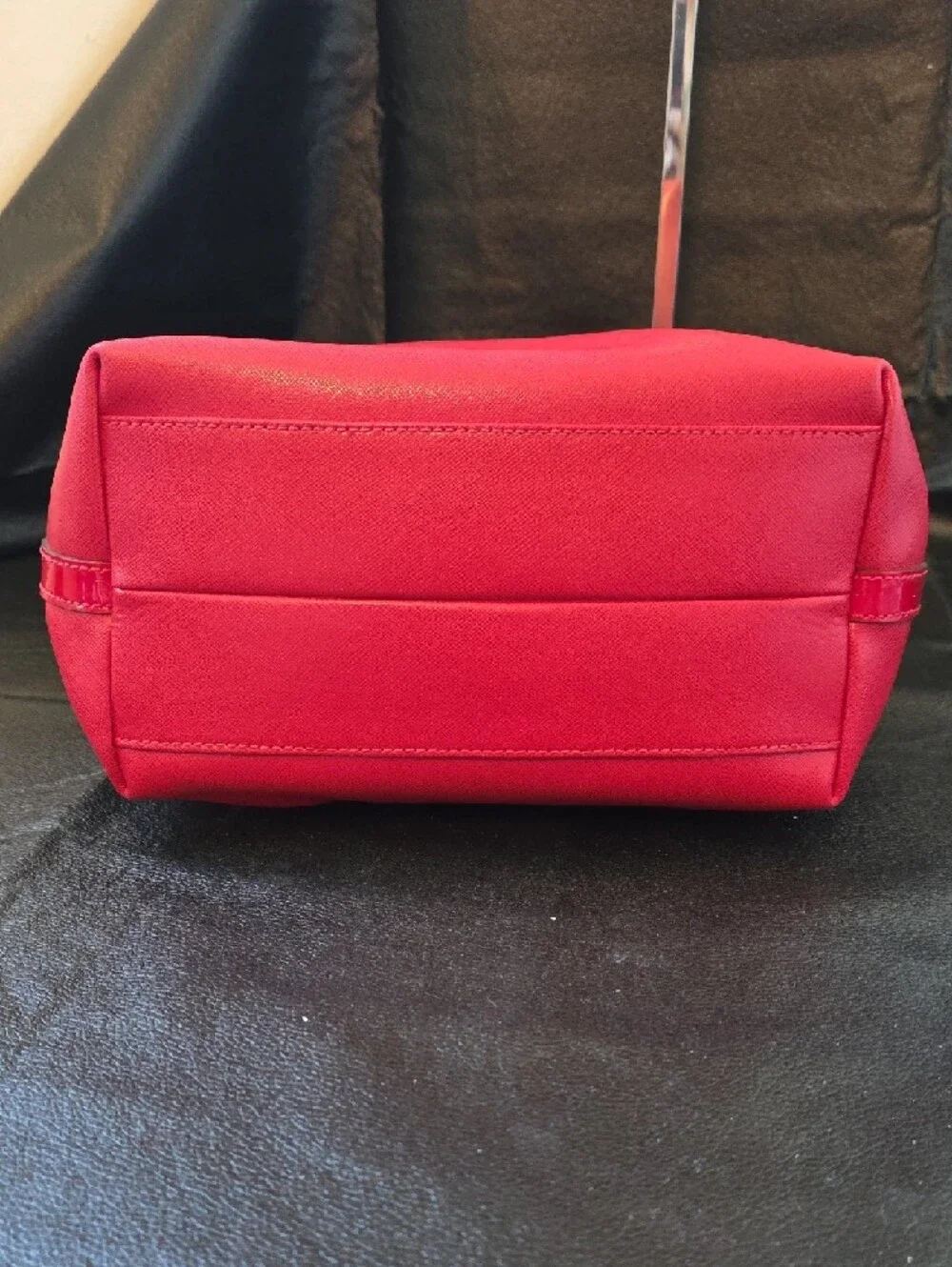Salvatore Ferragamo Red Leather Tote with Bow Detail